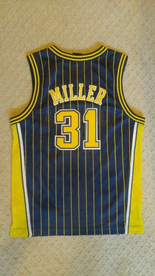 Vintage Reggie Miller 31 Indiana Pacers Jersey Nike Youth M Throwback Stitched 2