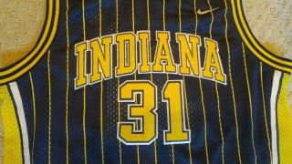 Vintage Reggie Miller 31 Indiana Pacers Jersey Nike Youth M Throwback Stitched 3