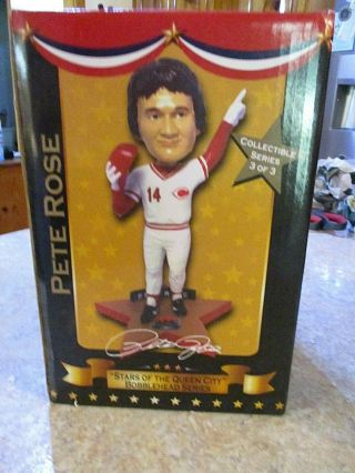 Pete Rose Stars Of The Queen City Bobblehead Series 3 Of 3 Nib