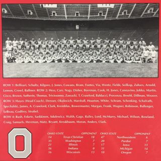 Ohio State Buckeyes 1957 National Champions Photo Plaque - 16”L x 13”W - Healy 2
