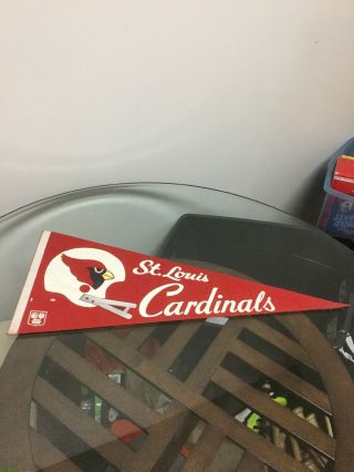 Vintage St.  Louis Cardinals Red Nfl Football Full Size Pennant Flag Good Cond