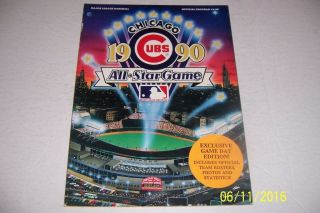 1990 Official All - Star Game Official Program Chicago Wrigley Un - Scored Sandberg