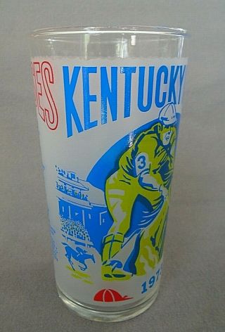 Vintage 1973 Kentucky Derby Drinking Souvenir Glass Run For The Roses 2