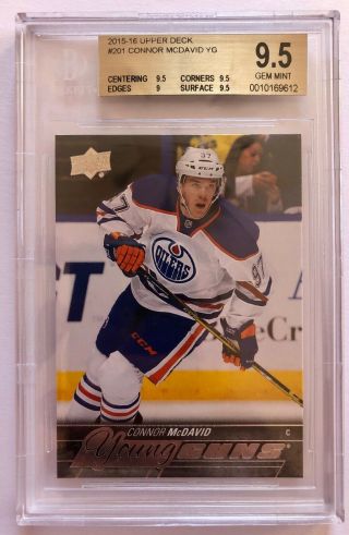 2015 - 16 Ud Series 1 Connor Mcdavid Young Guns Bgs 9.  5