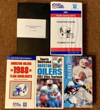 Houston Oilers Highlight Vhs – 1979,  1986,  1988,  1993,  & 1996 Seasons