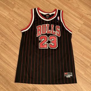 Nike Michael Jordan Chicago Bulls Jersey Black Flight Jumpman Youth Xl Pippen