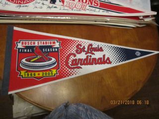 2005 St.  Louis Cardinals Busch Stadium Final Season Pennant