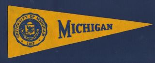 Michigan Wolverines Vintage Mini Felt College Football Pennant