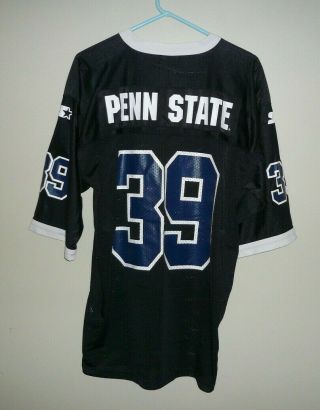 Penn State Nittany Lions 39 Vintage Football Jersey Mens Sz Large Starter Black