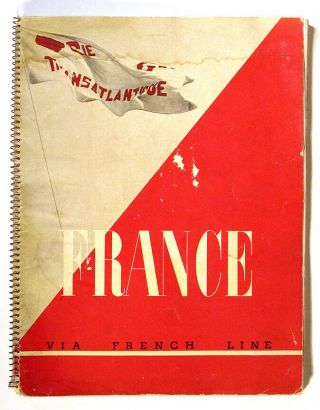 1935 Scarce French Line Cruise Ship Tour Book S.  S.  Normandie Illustrated Cgt