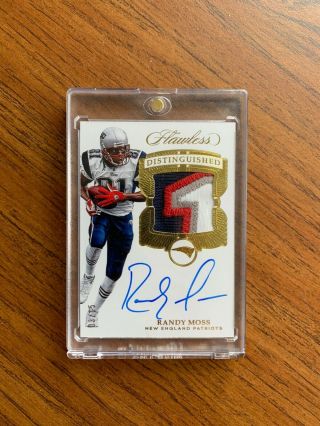2017 Randy Moss Panini Flawless - On - Card Patch Auto/autograph/signature - /15