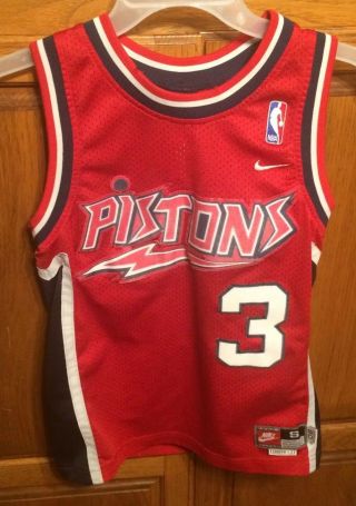 Ben Wallace Detroit Pistons Nba Nike 1980 Rewind Jersey Youth Size Small