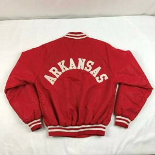 Vintage Mvp Red And White Button Arkansas Jacket Made In Usa