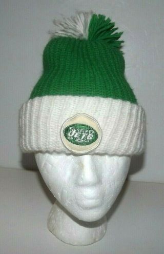 Vintage York Jets Winter Pom Hat Nfl