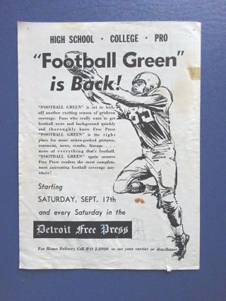 Sunday,  Sept.  18,  1955 Detroit Lions vs.  York Giants,  Pre Season Program 2