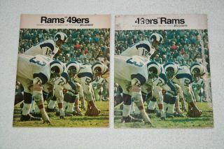 (2) 1968 Los Angeles Rams Vs San Francisco 49ers Programs Coliseum And Kezar