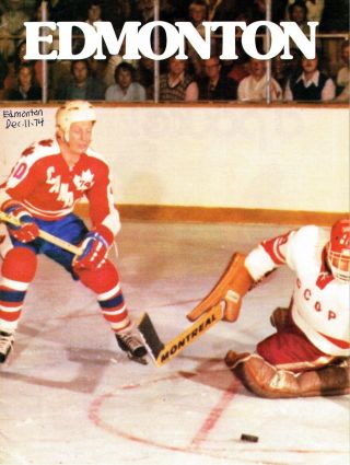1974 Quebec Nordiques Home Vs Edmonton Oilers Wha World Hockey Assn Program