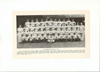 Phillies 1950 Team Picture Richie Ashburn Cy Perkins Del Ennis Eddie Waitkus