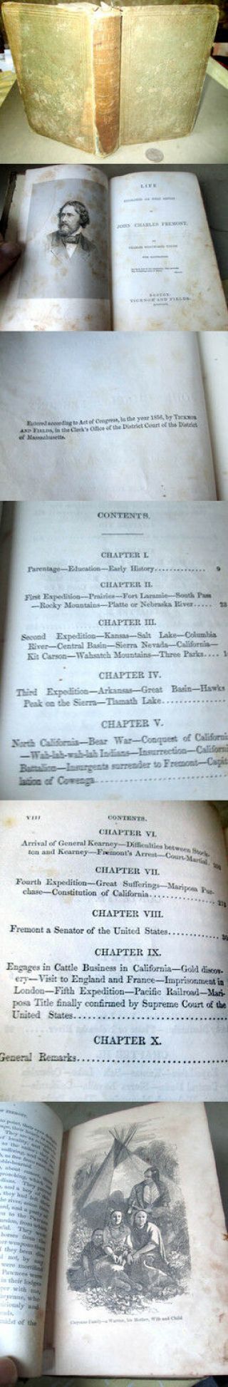 Life,  Explorations Of John Charles Fremont,  1856,  Charles Wentworth Upham,  1sted,  Ils