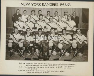 1952 - 53 York Rangers Team Photo Vintage Hockey Pic