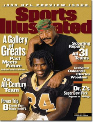 August 30,  1999 Ricky Williams And Jim Brown Saints Sports Illustrated No Label