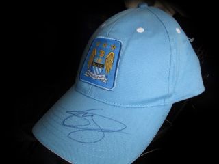 Manchester City Football Fans Cap Autograph Hand Signed Yaya Toure Ex Barcelona