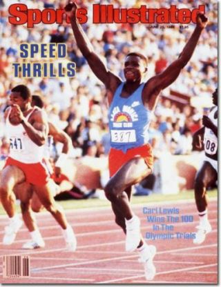 June 25,  1984 Carl Lewis Usa Olympic Track Sports Illustrated No Label 1a