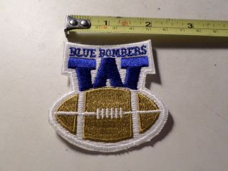 2x Vintage Classic Winnipeg Blue Bombers Cfl Embroidered Iron/sew On Patch