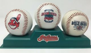 Cleveland Indians - Jacobs Field Inaugural Season Baseballs - Complete Set Of 3