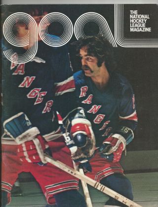 1975 Nhl Hockey Program Philadelphia Flyers Vs York Rangers