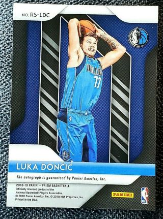 Luka Doncic auto autograph 2018/19 Panini Prizm Dallas Mavericks BGS GEM? Rookie 2