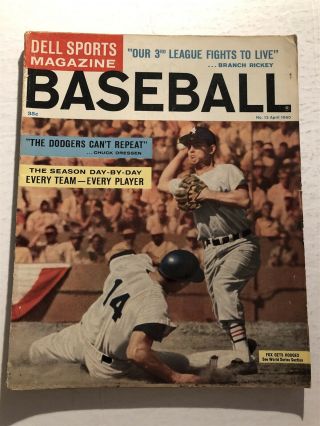 1960 Baseball Chicago White Sox Nellie Fox No Label 1959 World Series Gil Hodges