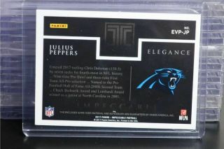 2017 Impeccable Julius Peppers Platinum 1/1 Game Patch Auto Panthers JJO 2