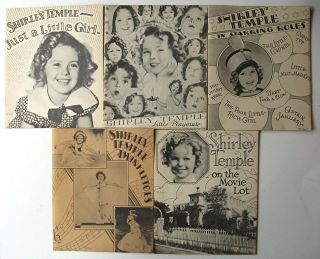 5 Books Shirley Temple Little Playmate,  Twinkletoes,  Starring Roles,  Etc.  Pb - U1
