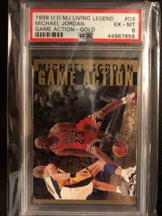Michael Jordan 1998 Upper Deck Mj Living Legend Game Action Gold G6 20/23 Psa 6