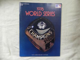 1978 World Series Program York Yankees Vs Los Angeles Dodgers