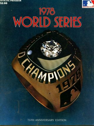 1978 World Series Program York Yankees Vs.  Los Angeles Dodgers