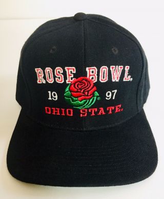 Vintage 1997 Ohio State Buckeyes Rose Bowl Embroidered Snapback Hat