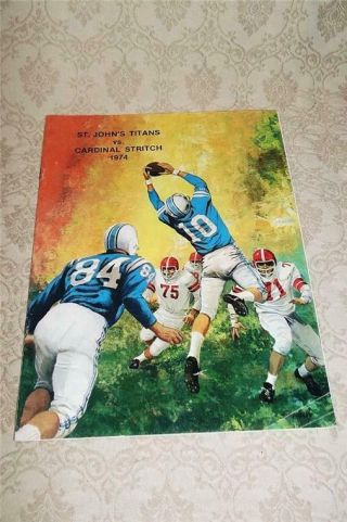1974 High School Football Program St.  John 