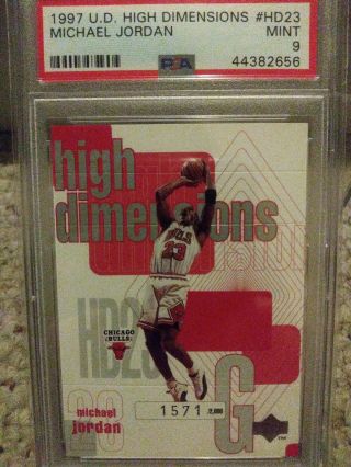 1997/98 Upper Deck Michael Jordan Hd23 High Dimensions Psa 9 Rare