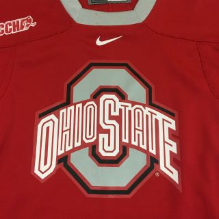 Nike Ohio State Buckeyes Hockey Jersey Red Embroidered Youth Small 8 - 10 2