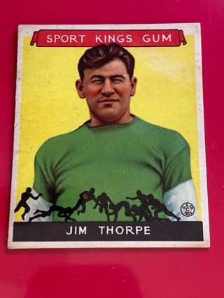 1933 Goudey Sport Kings Gum 6 Jim Thorpe No Creases.  Vg - Ex