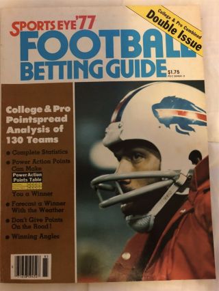 1977 Pro Football Betting Guide Buffalo Bills Oj Simpson College Pro Nfl Ncaa