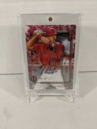 2019 Topps Tribute Mike Trout Auto /10 Los Angeles Angels