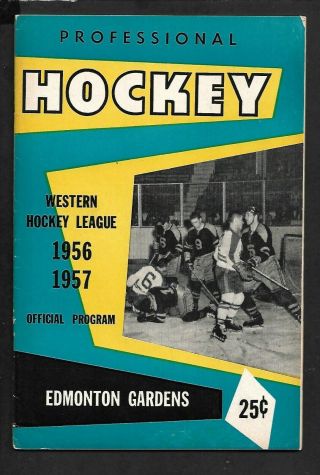Program: 1956 - 57 Whl Hockey Calgary Stampeders At Edmonton Flyers,  Mar 22
