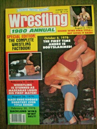 Victory Sports Wrestling 1980 Annual Summer - Wrestling Factbook Baba Vs Brisco