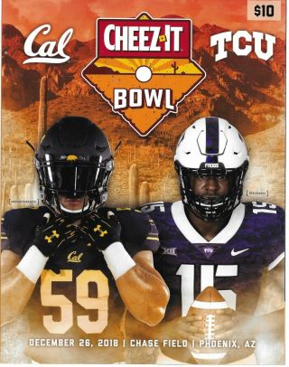Tcu Horned Frogs Vs.  Cal Bears 2018 Cheez - It Bowl Official Game Program -