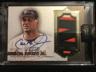 2019 Topps Dynasty Cal Ripken Jr On - Card Auto Game - Worn Patch Sp /10 Orioles