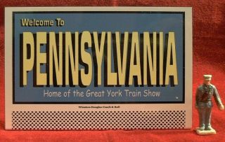 Welcome To Pa/york Train Show 41_o/s Scale Tinplate Billboard