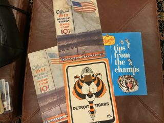 Vintage 1945 Detroit Tigers St.  Louis Cardinals Briggs Stadium 10 Ct.  Score Card